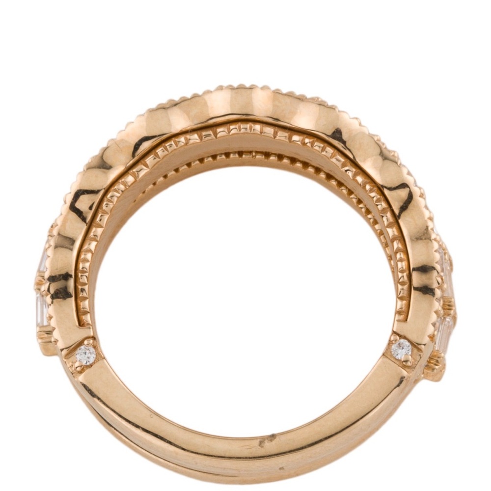 Gold And Silver Diamond Ring Set - image 3